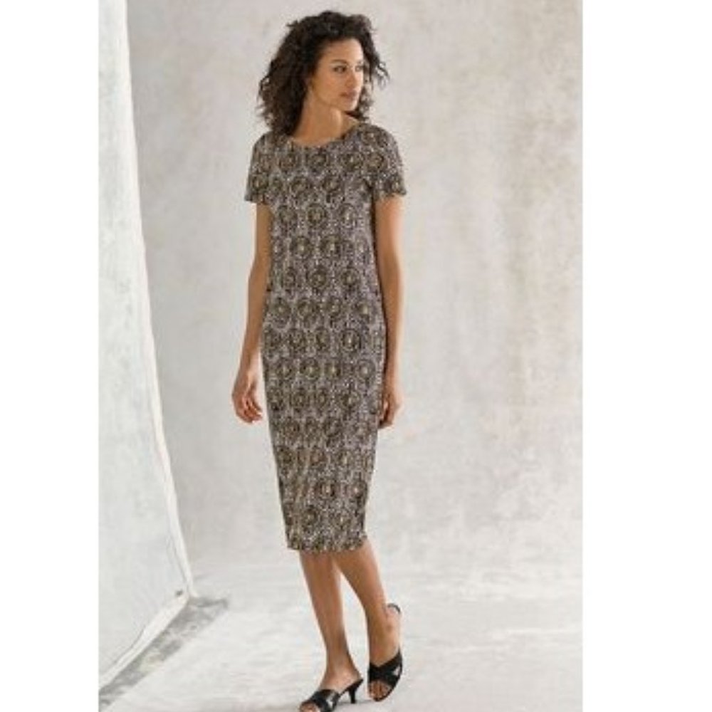 J. Jill Wearever Short Sleeve Sheath Dress - Pattern